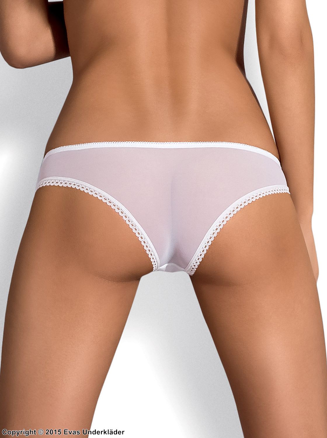 Sheer panty with cute lace details